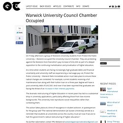 The Occupied Times: Warwick University Council Chamber Occupied
