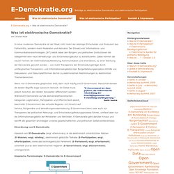 Was ist elektronische Demokratie? » E-Demokratie.org