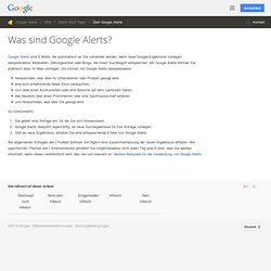 Was sind Google Alerts? - Google Alerts-Hilfe