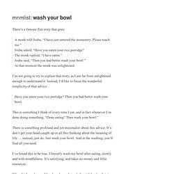 » wash your bowl