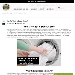 How To Wash A Duvet Cover