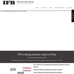 IFB washing machine repair in Pune, I IFB Customer Helpline Support Call