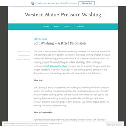 Soft Washing – A Brief Discussion – Western Maine Pressure Washing