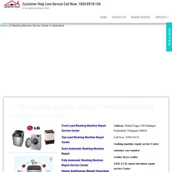 LG Washing Machine Service Centre in Hyderabad