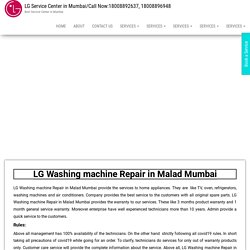 LG Washing machine Repair in Malad Mumbai