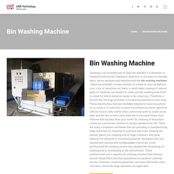 Automated Bin Washing Machine at Best Price