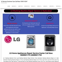 Top 658 LG Washing Machine Repair Service in Hyderabad / LG Center