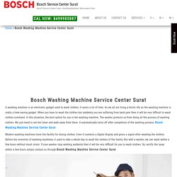 Bosch Washing Machine Service Center Surat