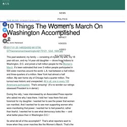 10 Things The Women's March On Washington Accomplished