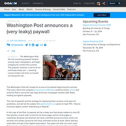Washington Post announces a (very leaky) paywall