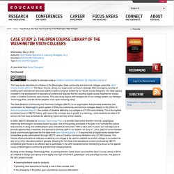 Case Study 2: The Open Course Library of the Washington State Colleges