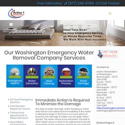 Water Removal Washington and Water Extraction Washington - Emergencies & Estimates