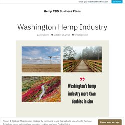 Washington Hemp Industry – Hemp CBD Business Plans