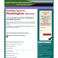 Washington Modeling Agencies, Find a Model Agency in Washington
