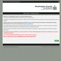 Washington County Arkansas Real Estate & Personal Property Tax