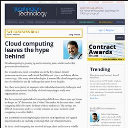 Cloud computing leaves the hype behind