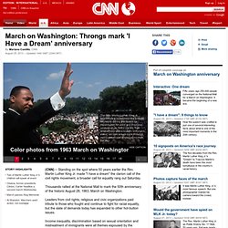 March on Washington: Throngs mark 'I Have a Dream' anniversary