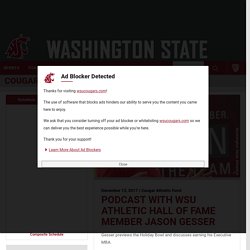 Podcast with WSU Athletic Hall of Fame Member Jason Gesser - Washington State University Athletics