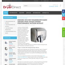 Washroom Hand Dryer Within Budget, UK