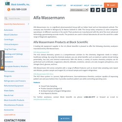 Alfa Wassermann, Inc. - ACE Clinical Chemistry System