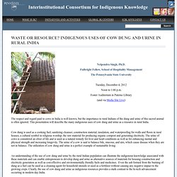 Waste or Resource? Indigenous Uses of Cow Dung and Urine in Rural India