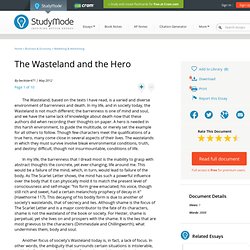 The Wasteland and the Hero - College Essay - Beckster471
