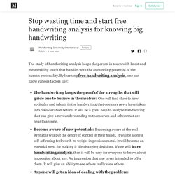 Stop wasting time and start free handwriting analysis for knowing big handwriting