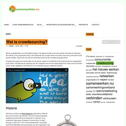 Wat is crowdsourcing - Samenwerken.nu!