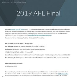 Watch 2019 AFL Grand Final Online
