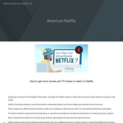 Watch American Netflix UK