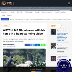 WATCH: MS Dhoni races with his horse in a heart-warming video