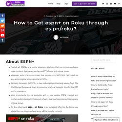 Watch ESPN+ on Roku