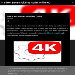 How to watch movies online in 4k Quality