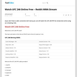 watch ufc 246 online