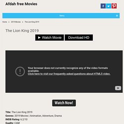 The Lion King 2019 afdah full free movie