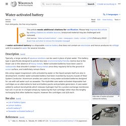 Water-activated battery