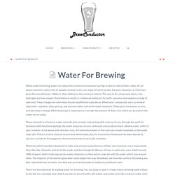 Water For Brewing