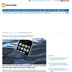 How to dry out a water-damaged iPhone - Apple iPhone User Guides