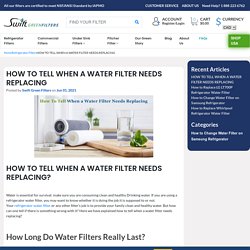 How To Tell When a Water Filter Needs Replacing
