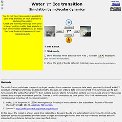 Water - ice transition