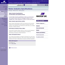 Water Industry Specifications - Water UK