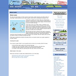 Water Leaks « The Water Guide
