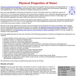 Water physics