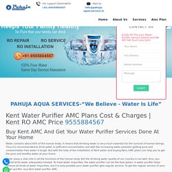 Kent Water Purifier AMC Plans Cost & Charges