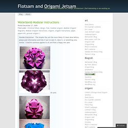 Waterbomb Modular Instructions « Flotsam and Origami Jetsam