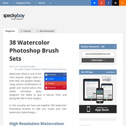 38 Watercolor Photoshop Brush Sets (950 Brushes)