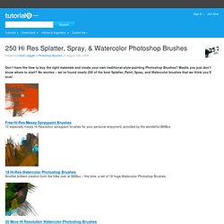 250 Hi Res Splatter, Spray, &amp; Watercolor Photoshop Brushes - Tutorial9