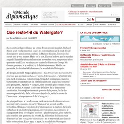 Que reste-t-il du Watergate ?, par Serge Halimi (Le Monde diplomatique, 9 août 2014)