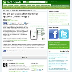 The DIY Self-watering Herb Garden for Apartment Dwellers - Page 2 - Technorati DIY