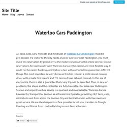 Waterloo Cars Paddington – Site Title